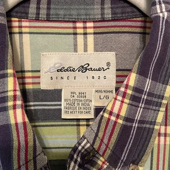 EDDIE BAUER MEN’S SHORT SLEEVE SHIRT SIZE L - Picture 2 of 5
